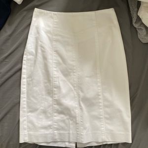 WHITE JEAN SKIRT